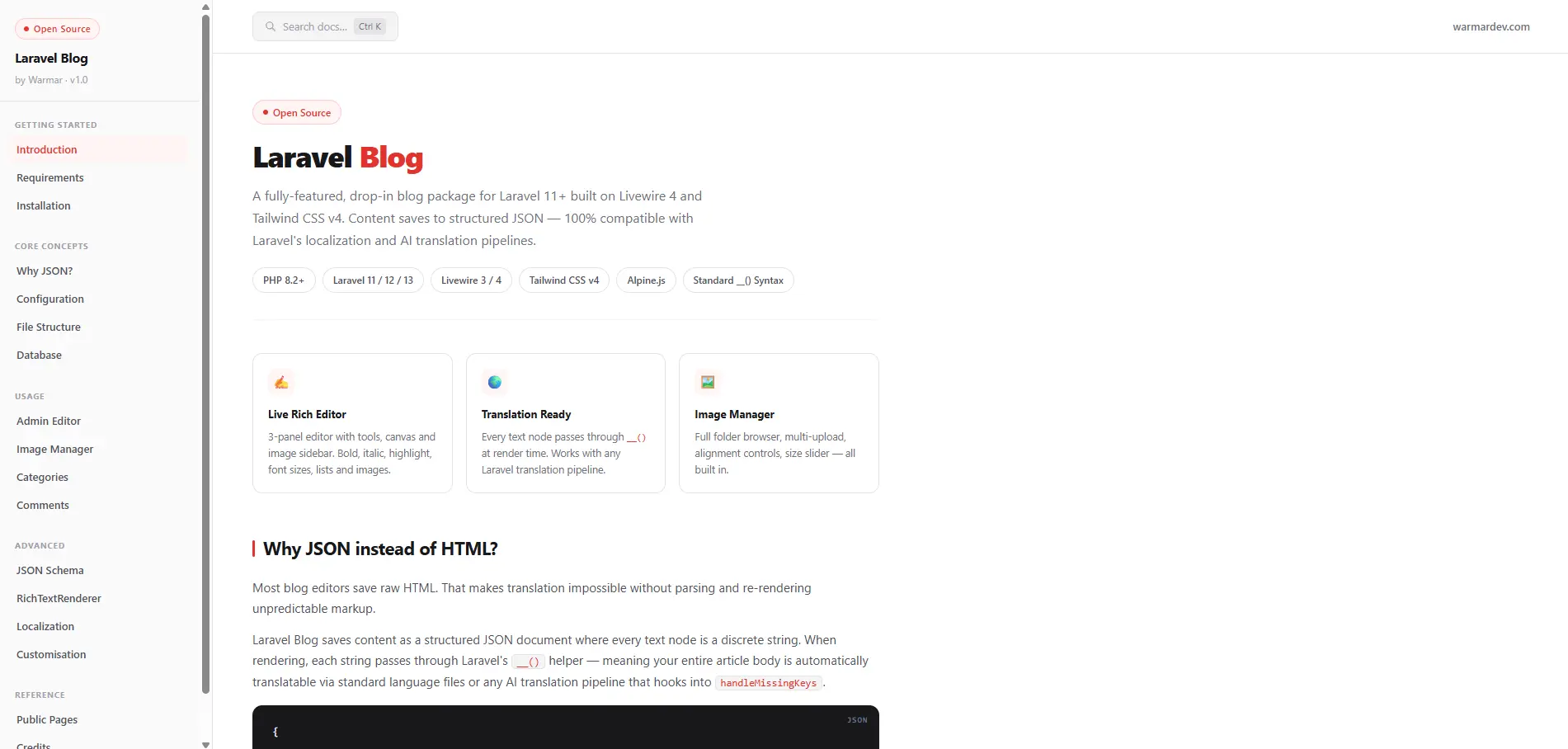 Laravel Blog screenshot