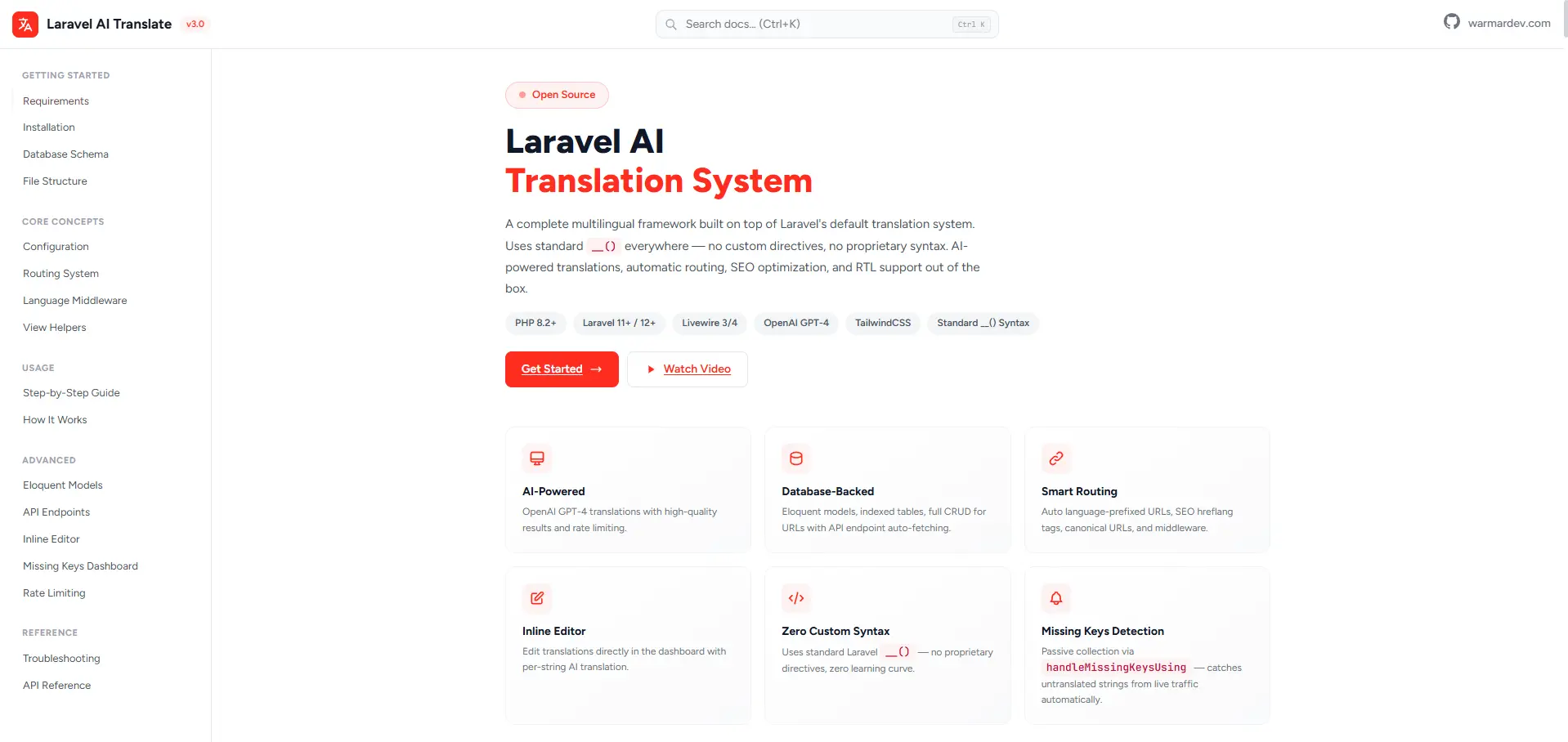 Laravel AI Translate screenshot
