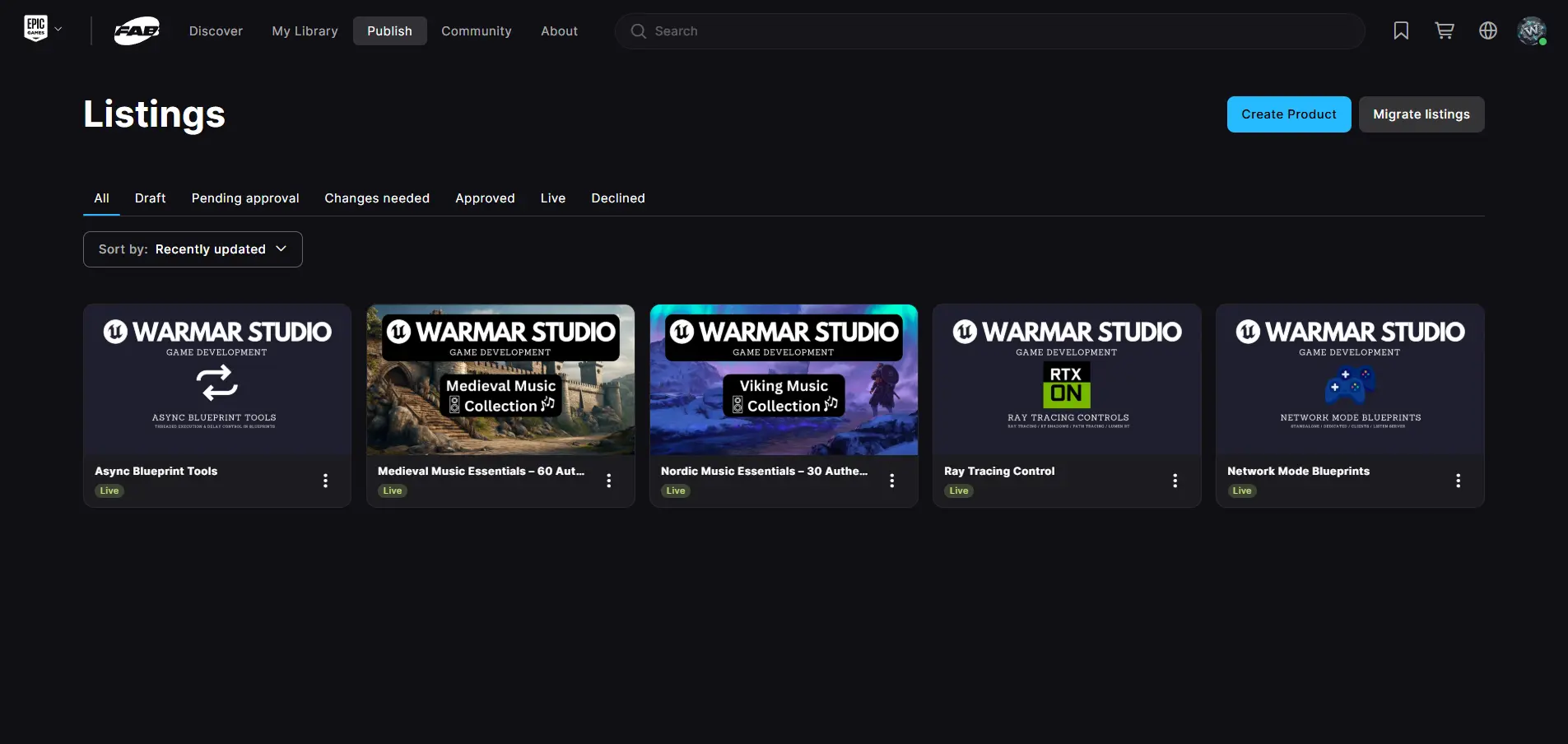 Unreal Engine Assets screenshot